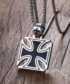 Colar Masculino Cavaleiros Templários - Aço Inoxidável