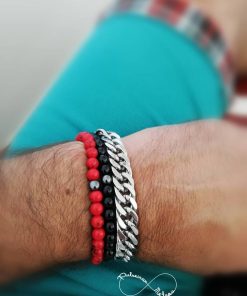 Pulseira Masculina em Aço Inoxidável - PULSH AÇO 18