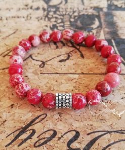 Alternative view of Pulseira Masculina com Pedras Naturais - PULSH 135