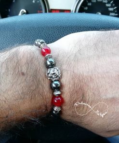 Pulseira Masculina Lion e Hematite - PULSH 152