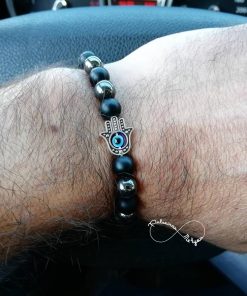 Alternative view of Pulseira Masculina Mão de Fátima - Ref PULSH 153