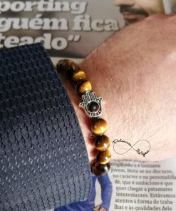 Alternative view of Pulseira  Olho de Tigre e Mão de Fátima - Ref PULSH 160