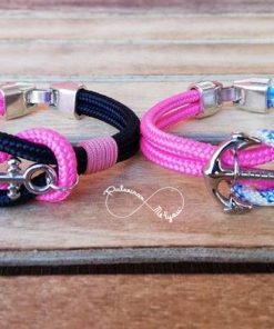 Pulseiras Femininas Paracord com Âncora Aço Inoxidável - PULS SH 21
