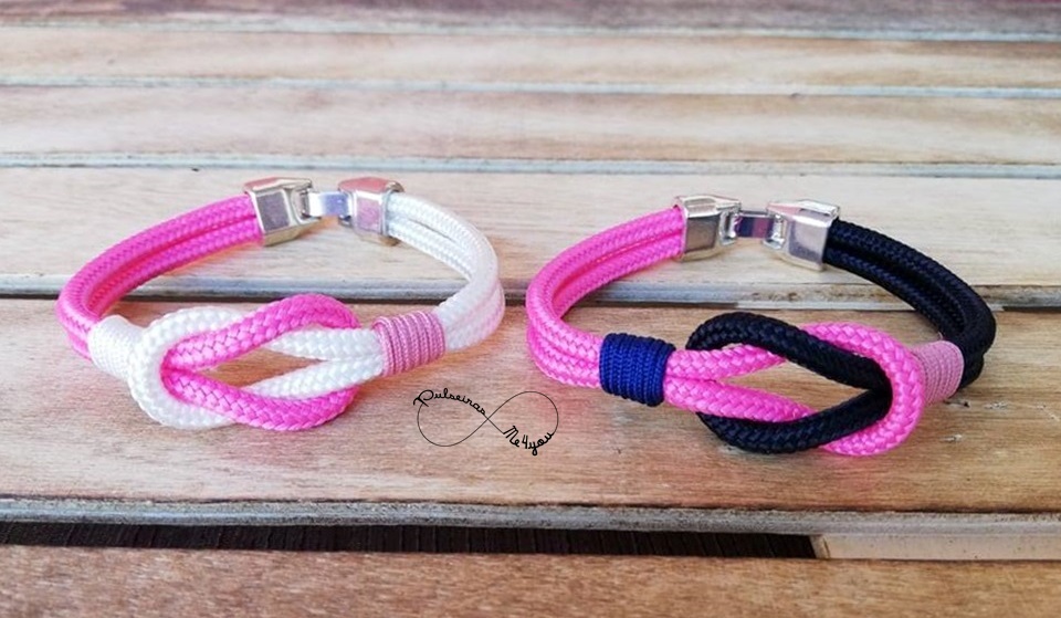 Pulseiras Femininas Paracord e Nó do Infinito - PULS SH 22