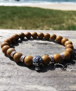 Alternative view of Pulseira Masculina com Caveira em Aço Inoxidável - PULSH 171