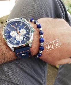 Pulseira Masculina Pedras Naturais Lapis Lazuli - PULSH 178