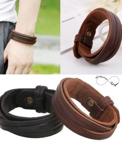 Pulseira Couro multi-camadas - Ref PULSH 181