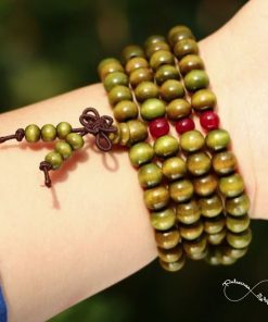 Alternative view of Pulseiras Masculina tibetana / budista - Ref PULSH 10 - Verde