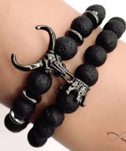 Pulseira Masculina Cabeça Touro  - PULSH 197