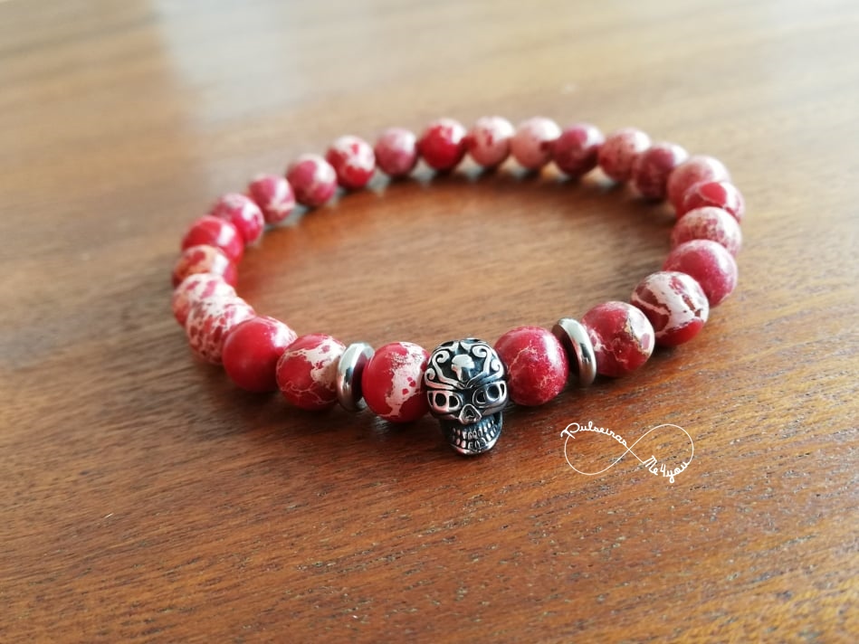 Pulseira Masculina com Caveira em Aço - PULSH 198