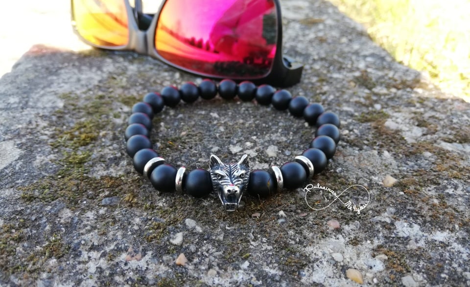 Pulseiras Masculinas Lobo Aço Inoxidável - PULSH 200 - Image 3