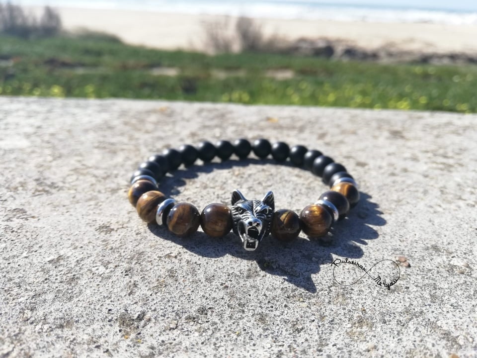 Pulseiras Masculinas Lobo Aço Inoxidável - PULSH 200 - Image 5