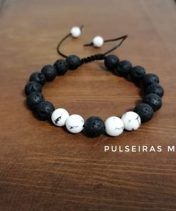 Pulseira Vulcânica e Branco Turquesa - PULSH 240