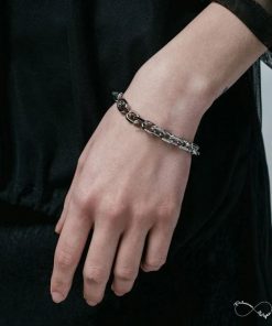 Alternative view of Pulseira Masculina em Aço Cabo Oval Facetada  - PULSH AÇO 32