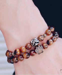 Pulseiras Bulldog - Pedras Naturais Olho de Tigre - PULSH 248