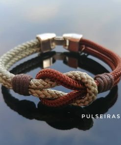 Pulseira em Paracord Castanho Mel & Nó do Infinito- PULSH 254