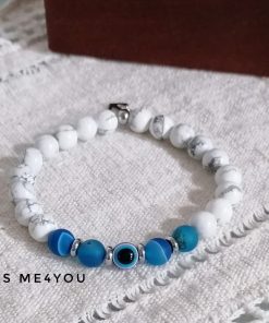 Pulseira Olho Turco - Pedras Naturais  - PULSH 261