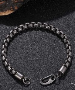 Alternative view of Pulseira Masculina Aço Inoxidável Escuro - PULSH AÇO 48