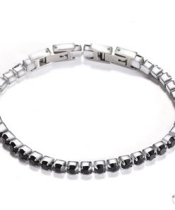 Alternative view of Pulseira Masculina Sparkly Black Aço Inoxidável - PULSH AÇO 50