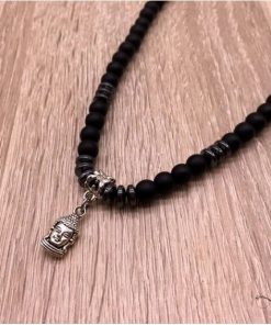 Colar Masculino Buda Pedras Naturais -  COL H29