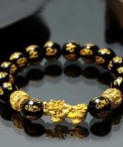 Alternative view of Pulseira Obsidiana Pixiu Feng Shui - Amuletos -  PULS SH 31