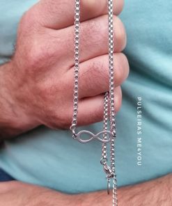 Colar Masculino Aço Inoxidável / Infinito - COL H Aço 52