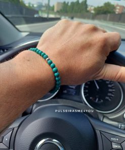 Pulseira Verde Hematite Borracha - PULSH 302