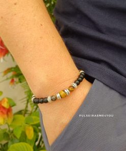 Pulseira Masculina Pedras & Aço - PULSH AÇO 76