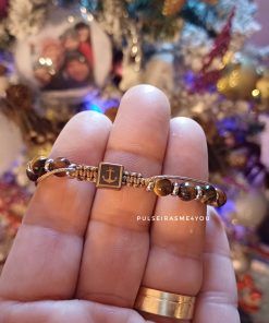 Pulseira Ajustar Pedras Olho de Tigre - PULSH 313