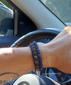 Pulseira Budista - Pedras 6mm Olho de Tigre  - PULSH PULSH 321
