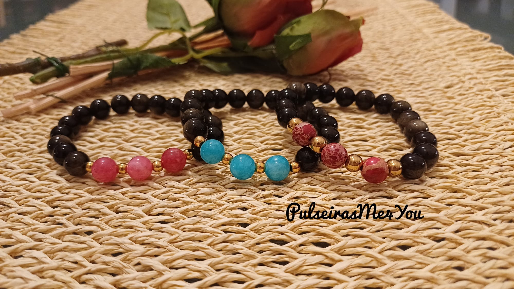 Pulseira Feminina Obsidiana Gold - PULS SH 40 - Image 3