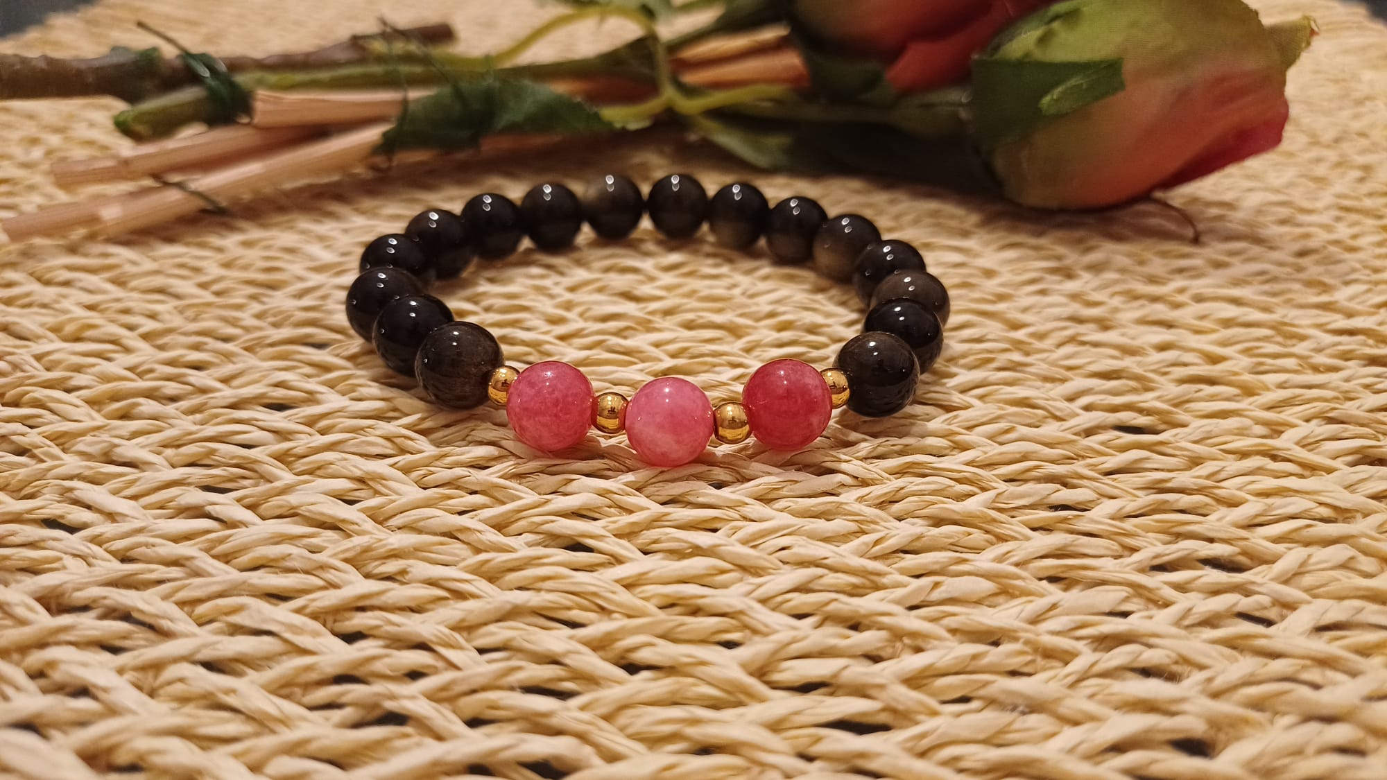 Pulseira Feminina Obsidiana Gold - PULS SH 40 - Image 4