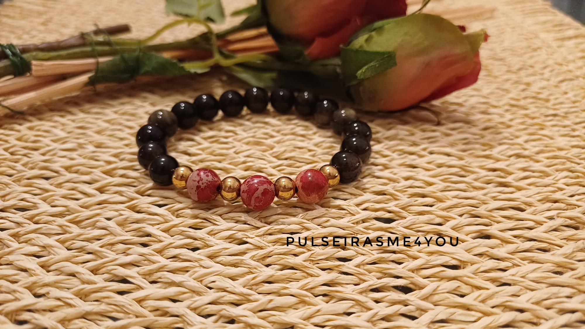 Pulseira Feminina Obsidiana Gold - PULS SH 40 - Image 6