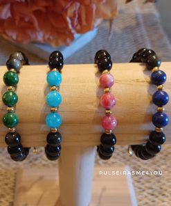 Pulseira Feminina Obsidiana Gold -  PULS SH 41