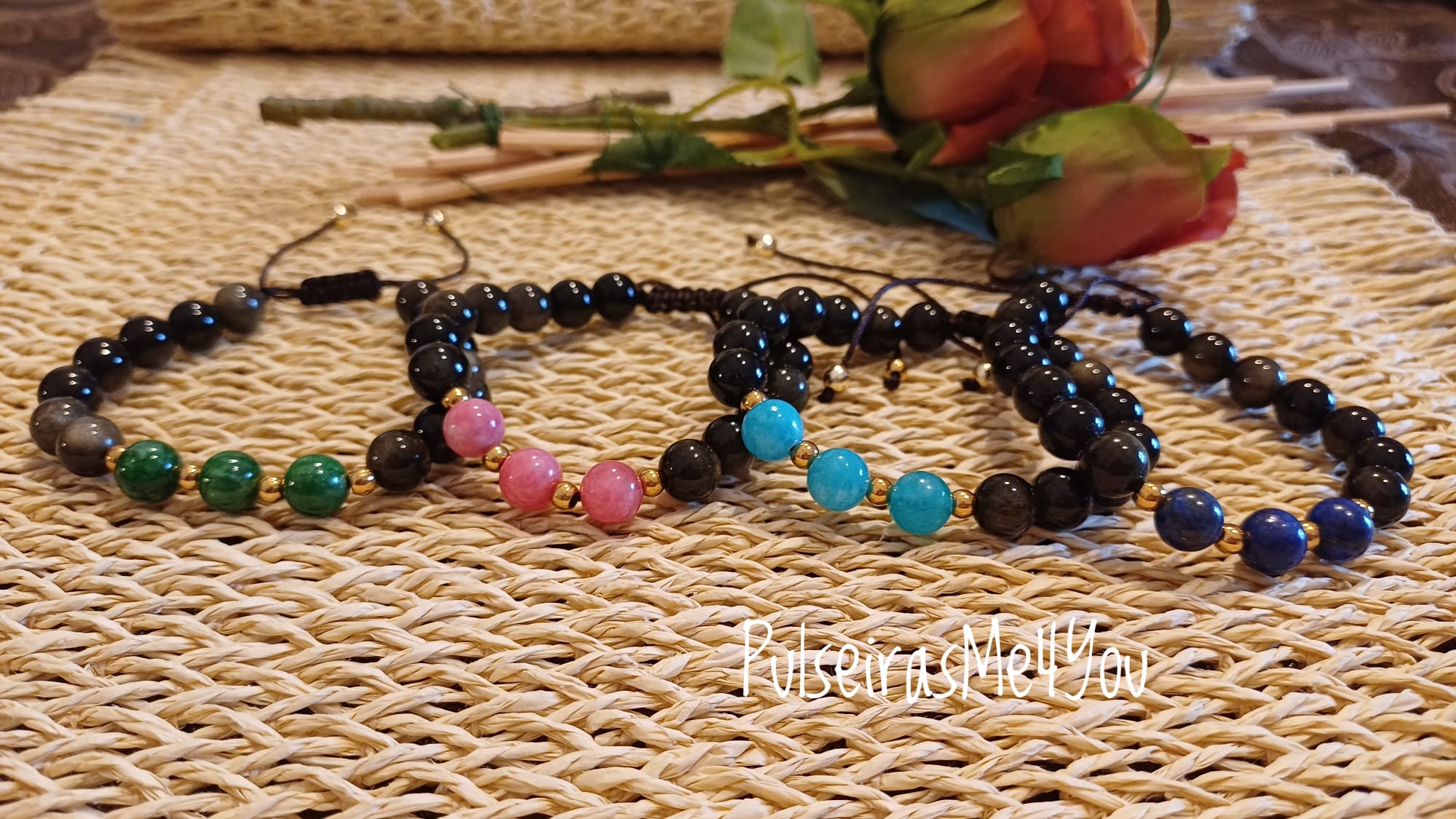 Pulseira Feminina Obsidiana Gold - PULS SH 41 - Image 2