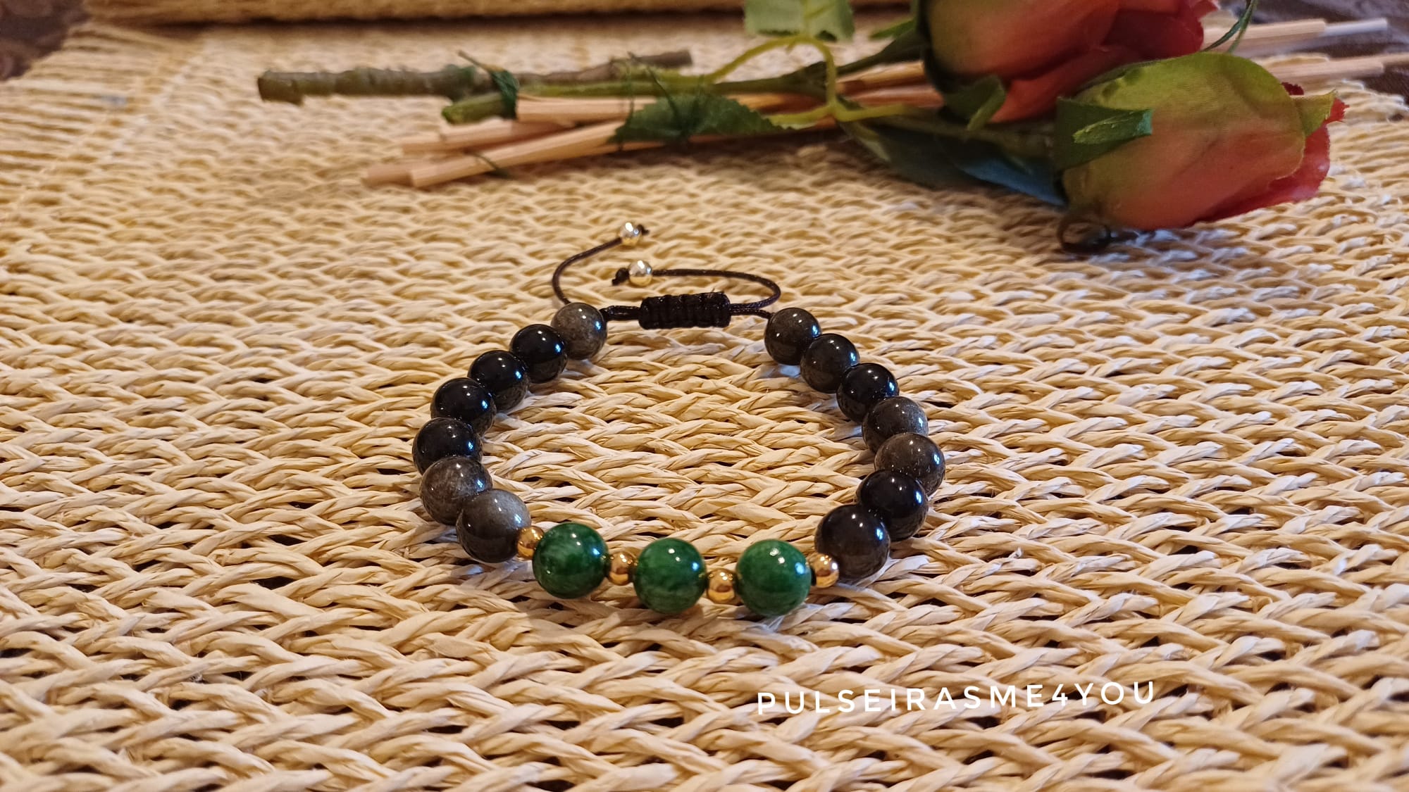 Pulseira Feminina Obsidiana Gold - PULS SH 41 - Image 3
