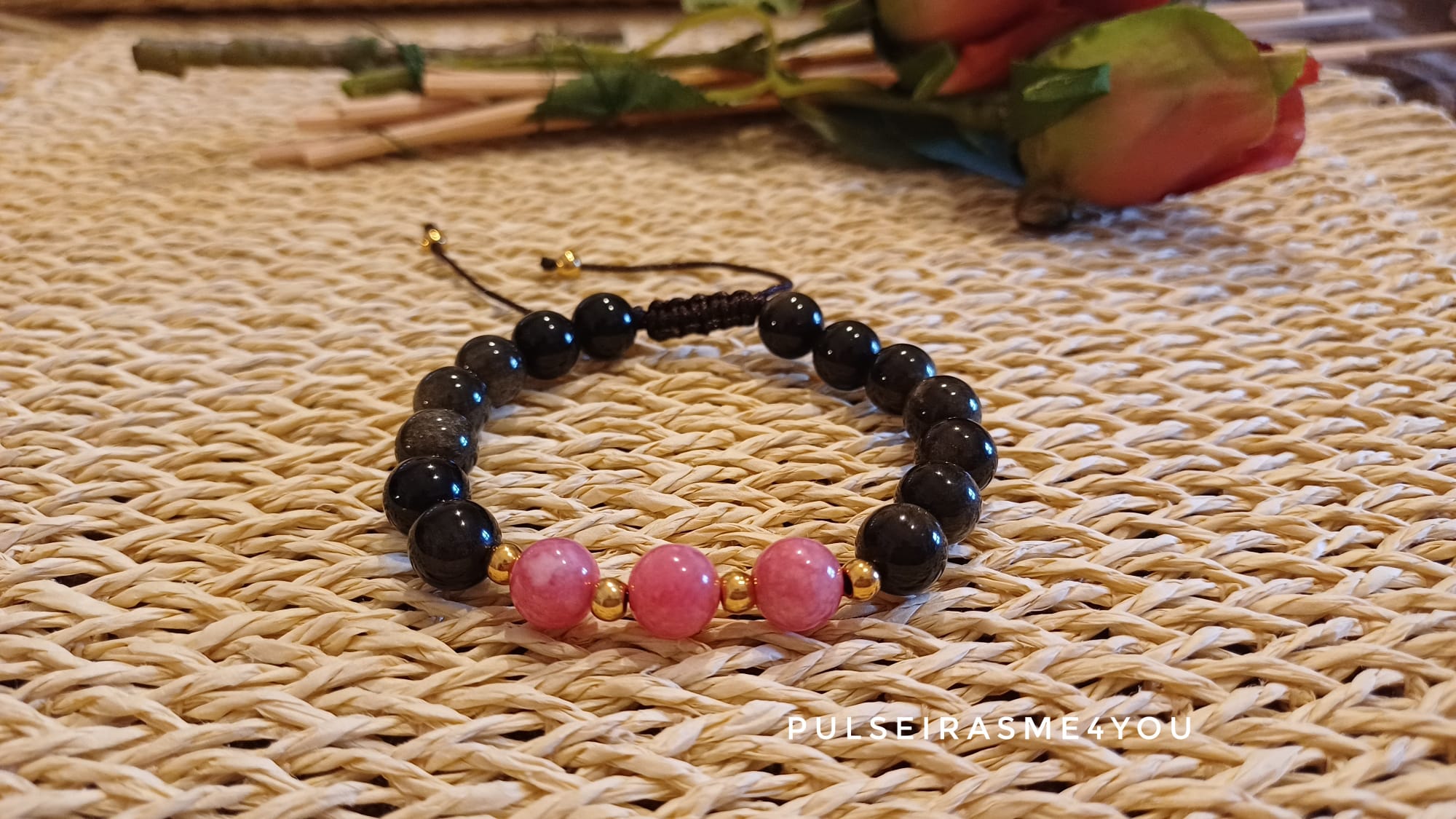 Pulseira Feminina Obsidiana Gold - PULS SH 41 - Image 4