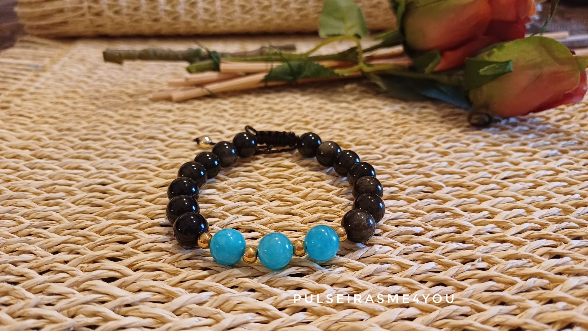 Pulseira Feminina Obsidiana Gold - PULS SH 41 - Image 5