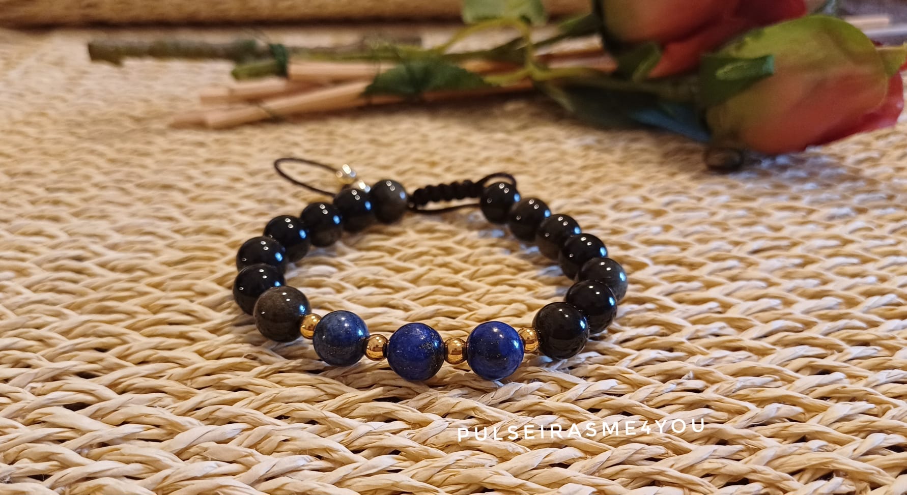 Pulseira Feminina Obsidiana Gold - PULS SH 41 - Image 6