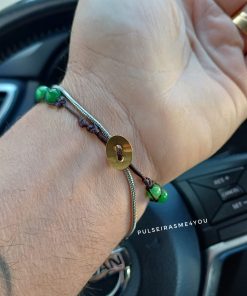 Alternative view of Pulseira Budista - Pedras 6mm Verde Jade - PULSH 321