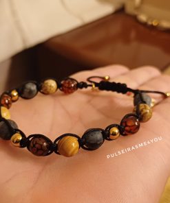 Pulseira Masculina Triple Mix - Dourado - PULSH 334