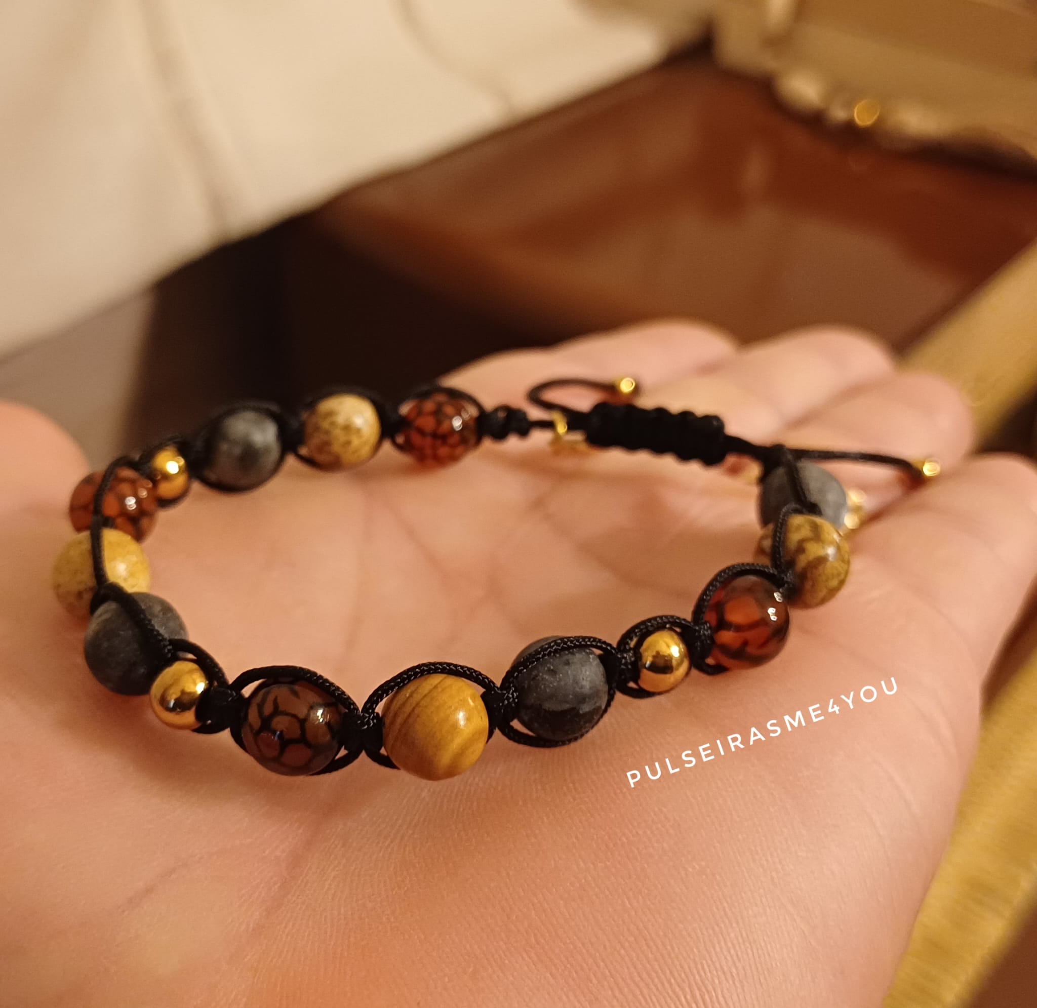 Pulseira Masculina Triple Mix - Dourado - PULSH 334