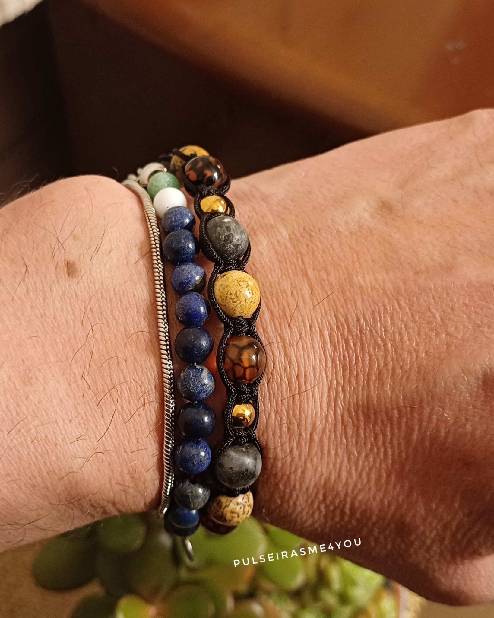 Pulseira Masculina Triple Mix - Dourado - PULSH 334 - Image 3