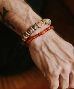 Pulseira Pedra Sunstone Laranja Luar 6mm- PULSH 340