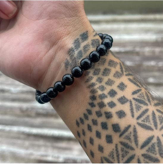 Pulseira Masculina Pedra Turmalina Negra - PULSH 342