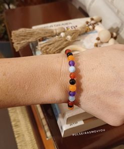 Pulseira Feminina Pedras 6mm MultiColor - PULS SH 49