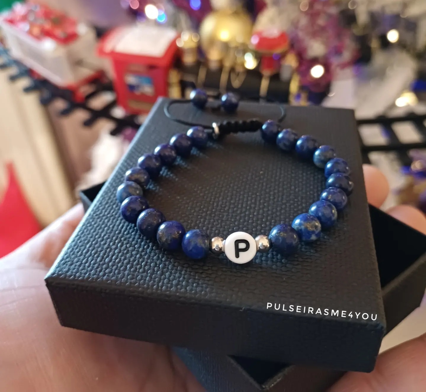 Pulseira Unisexo Lapis Lazulli & Letra - PULSH 337
