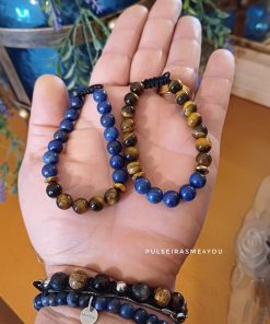Pulseira Masculina Olho de Tigre / Lapis Lazulli - PULSH 343