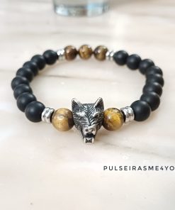 Alternative view of Pulseira Masculina Lobo ( Aço) - PULSH 348